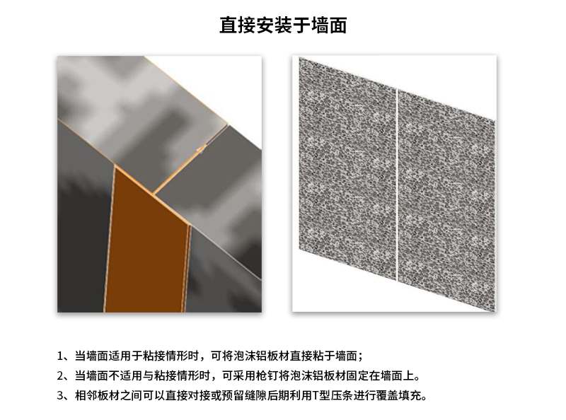 直接安装于墙面